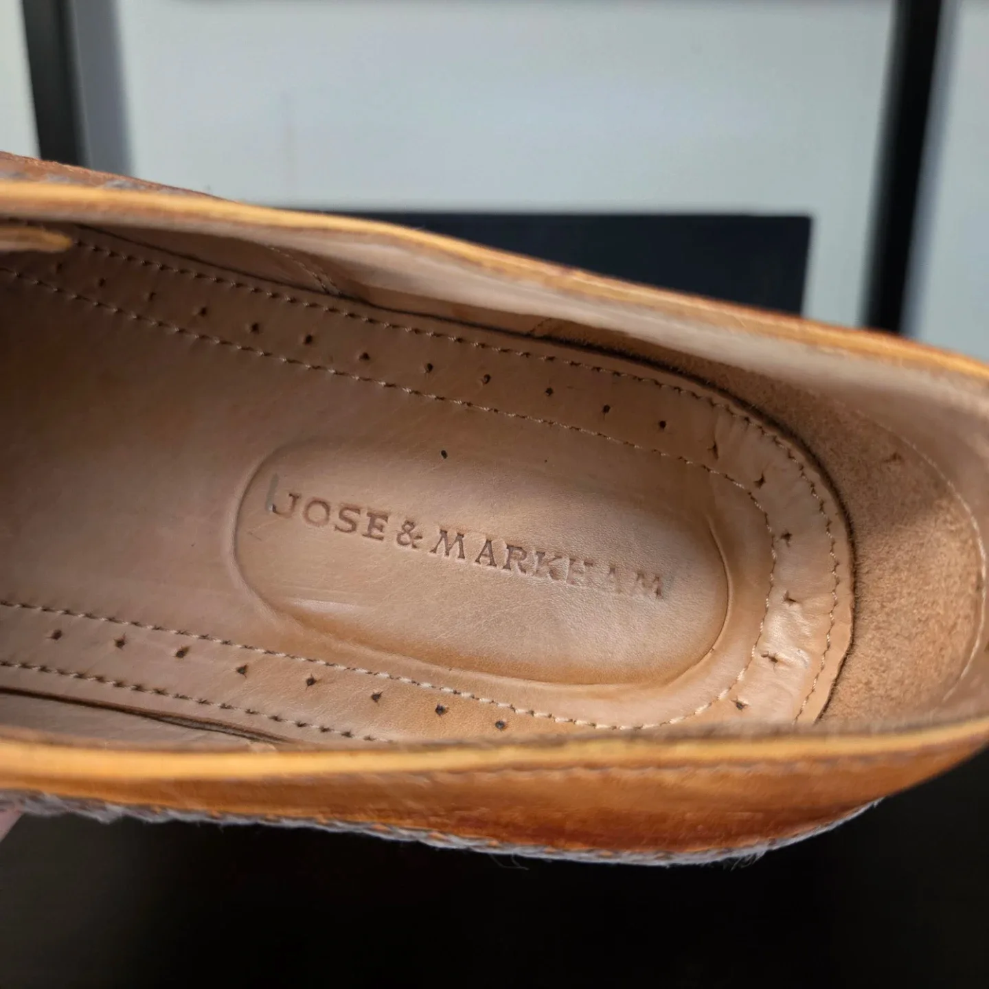 Jose & Markham Brown Leather Dress Shoes - Size 8 image indicator(4)