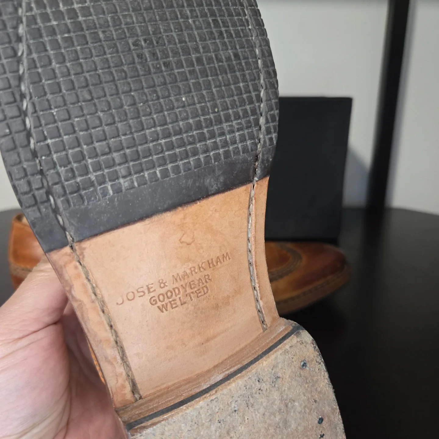 Jose & Markham Brown Leather Dress Shoes - Size 8 image indicator(6)