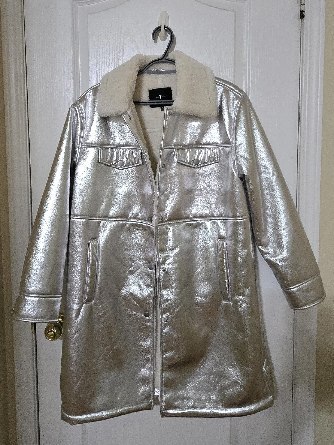 7 For All Mankind Silver Coat - Size M
