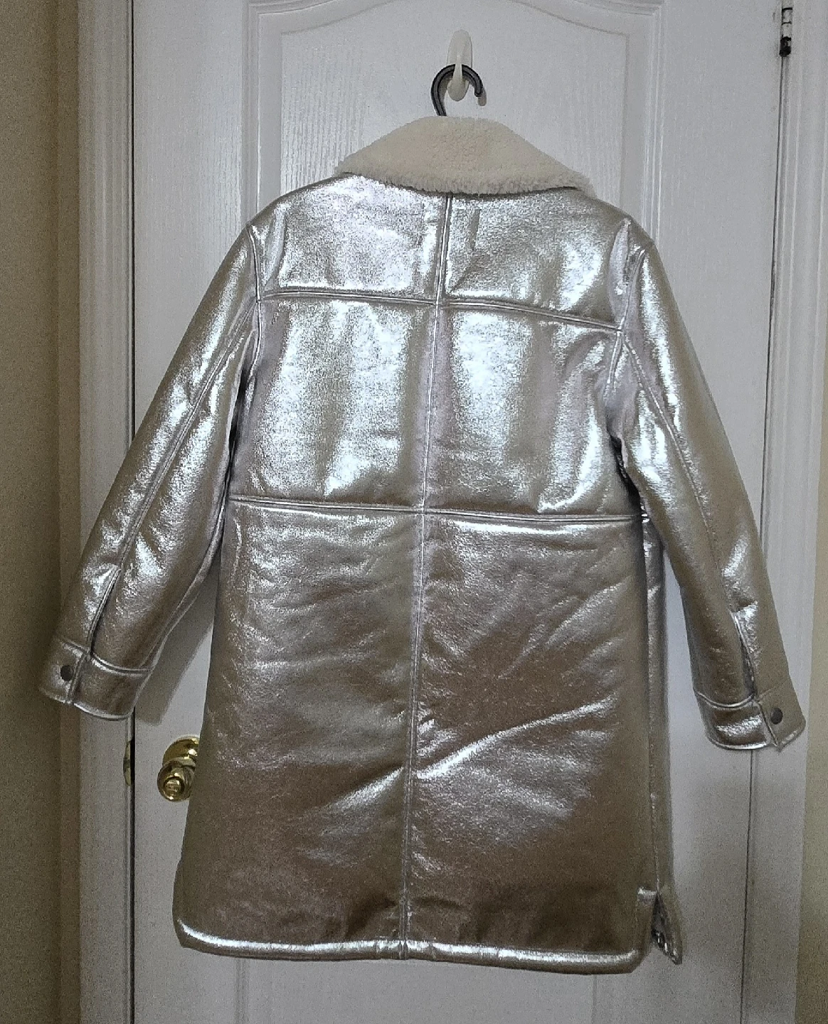 7 For All Mankind Silver Coat - Size M - photo 2