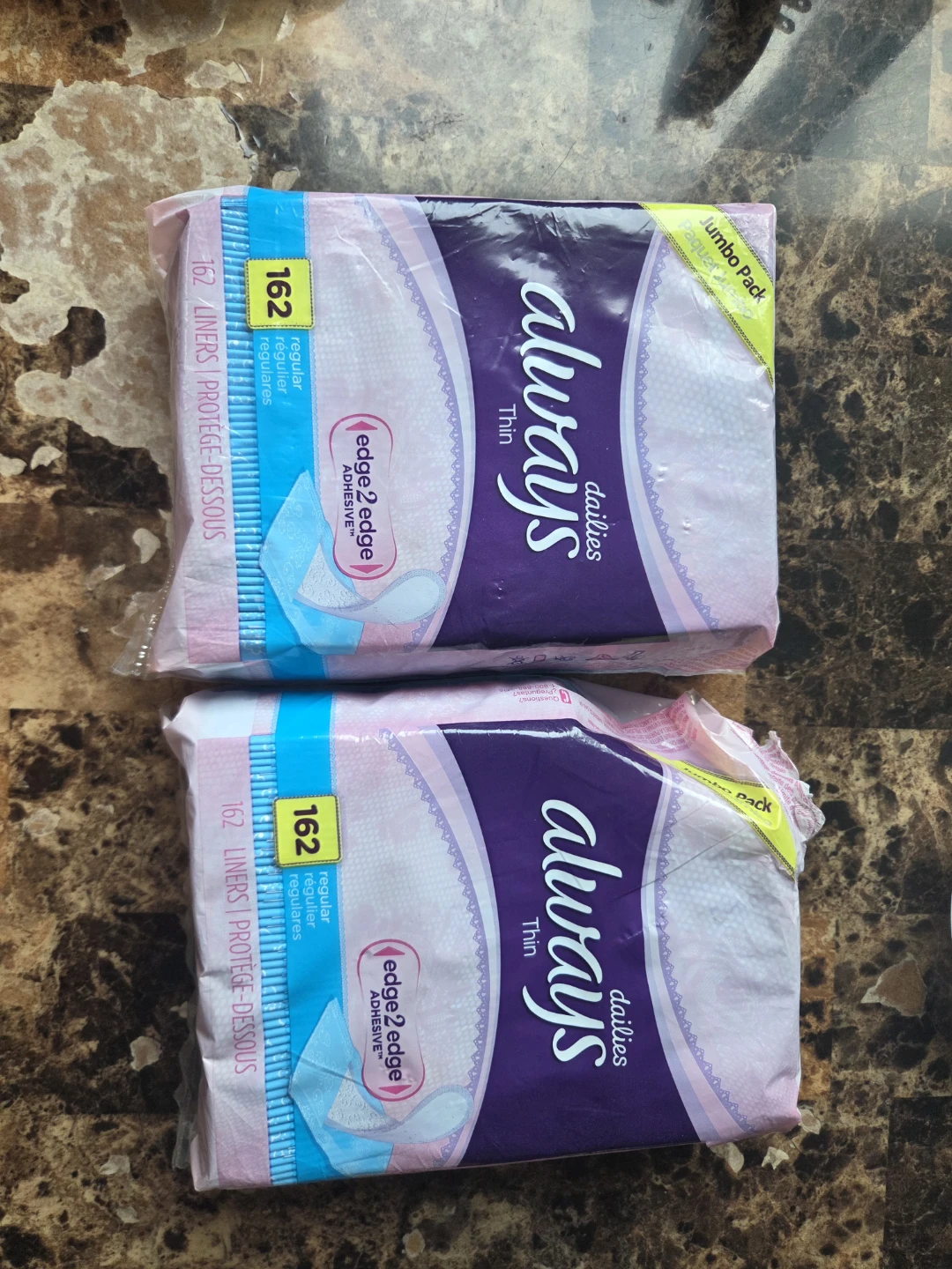 Brand New Jumpo Pack Always Thin Liners 162 counts - photo 2