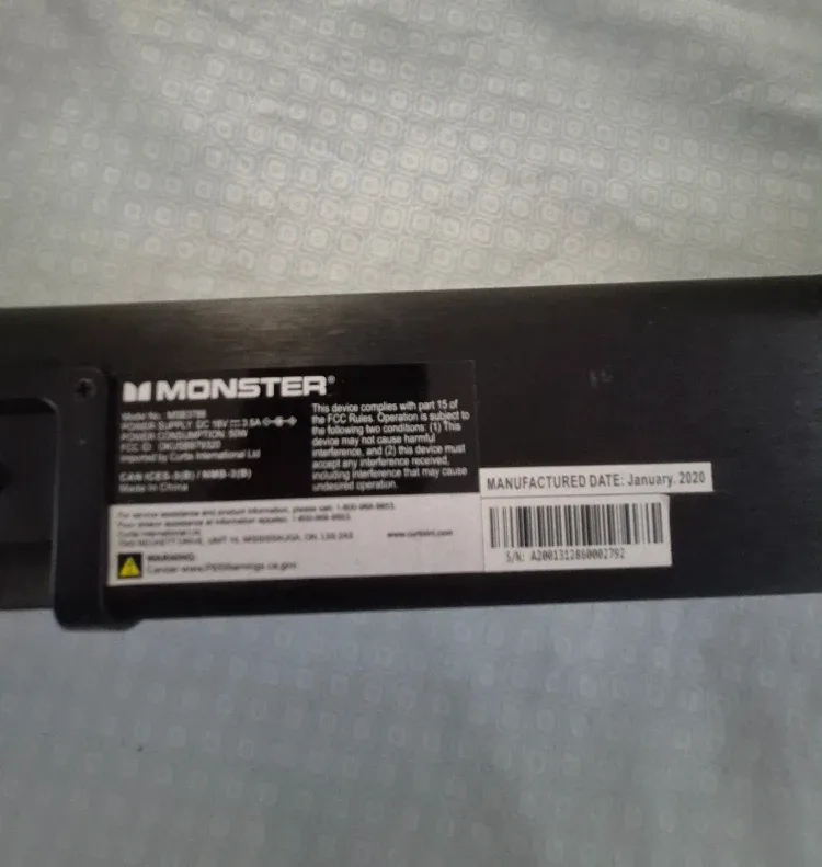 Monster 150 Watt Home Theater Bluetooth Soundbar w/ LED image indicator(2)