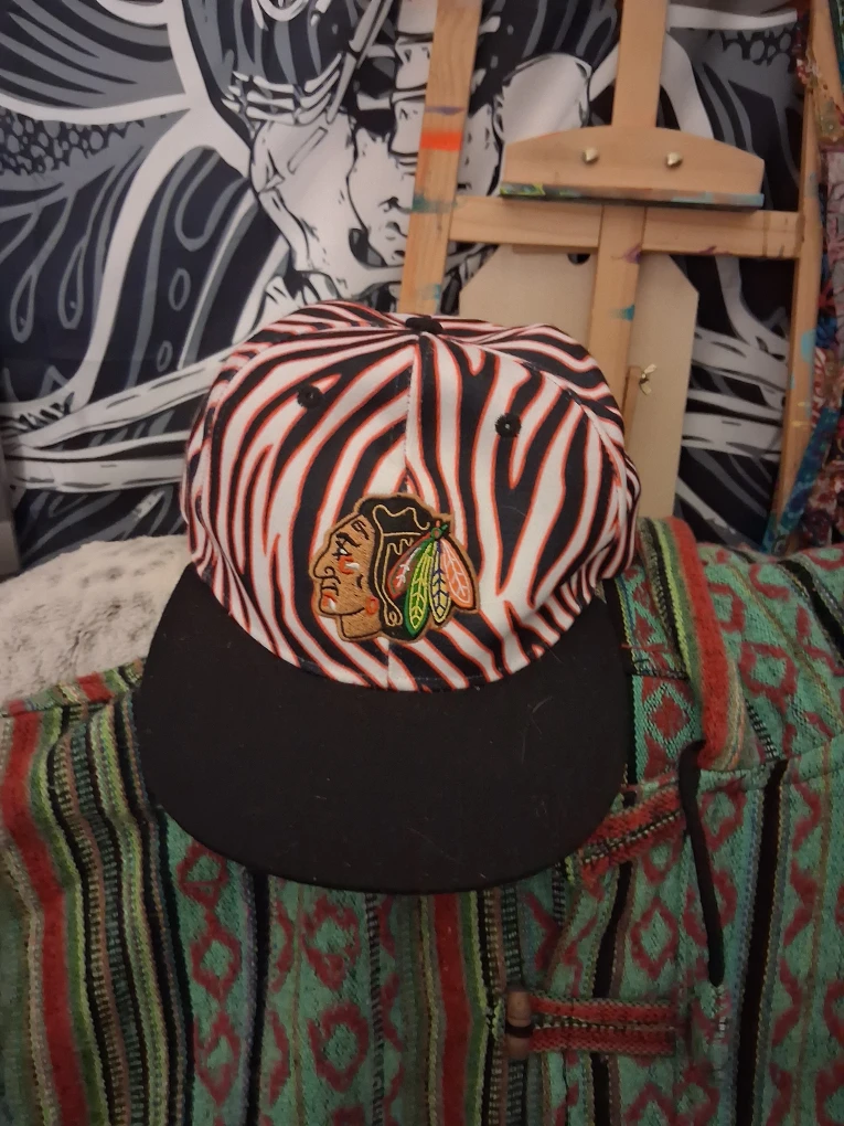 Chicago Blackhawks Zebra Print Hat