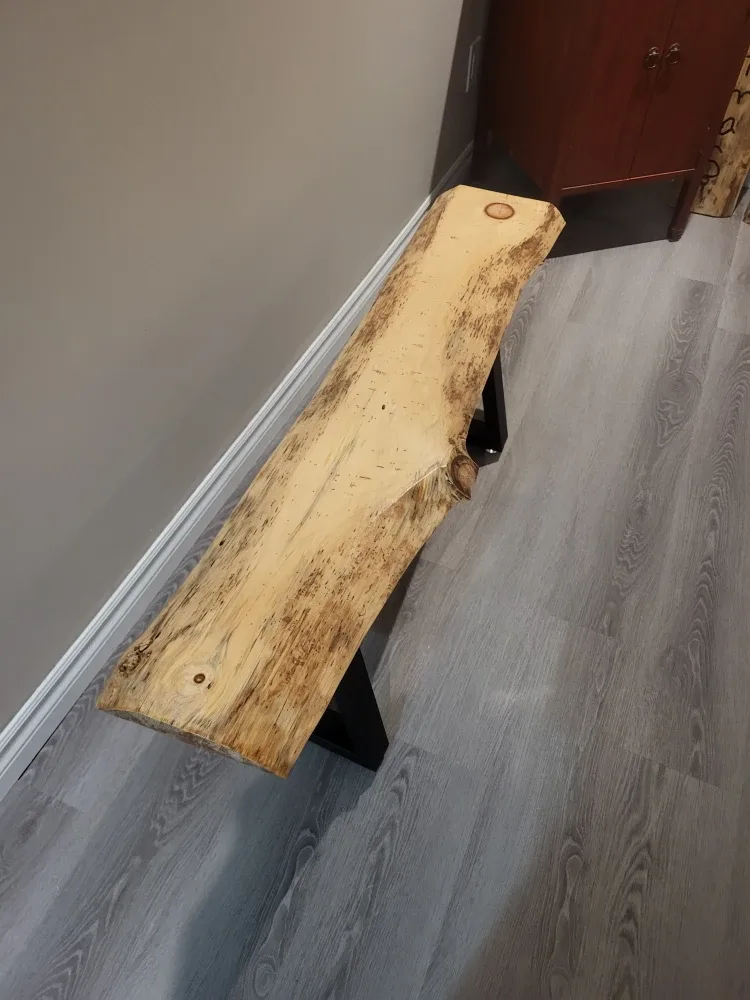 Live Edge Wood Bench 2