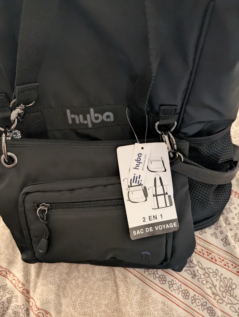 Hyba 2 in 1 Black Travel Bag image indicator(5)