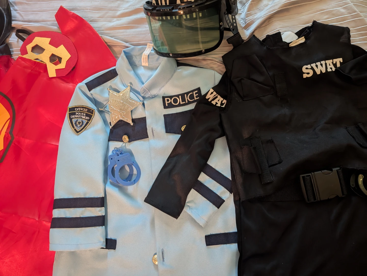Kids' Costume Bundle: Firefighter, Police, Superhero, SWAT - photo 2