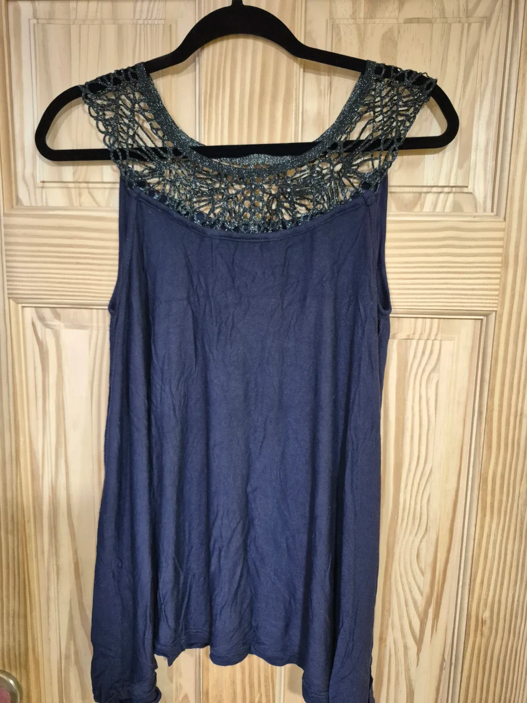 Kenar Women's Navy Sleeveless Halter Top size L