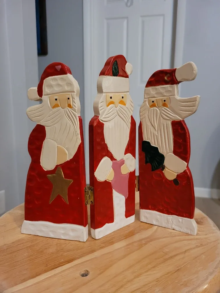 Wooden Santa Claus Christmas Decoration