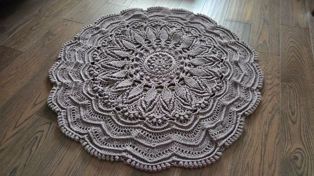 Handmade Mandala Crochet Rug image indicator(2)