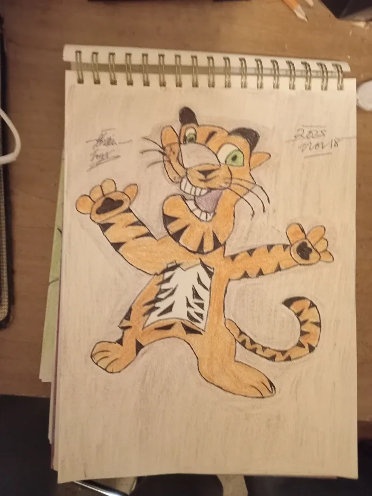 Drawing of Animated/Cartoon Tiger by Custom Artist Sherwin image indicator(4)
