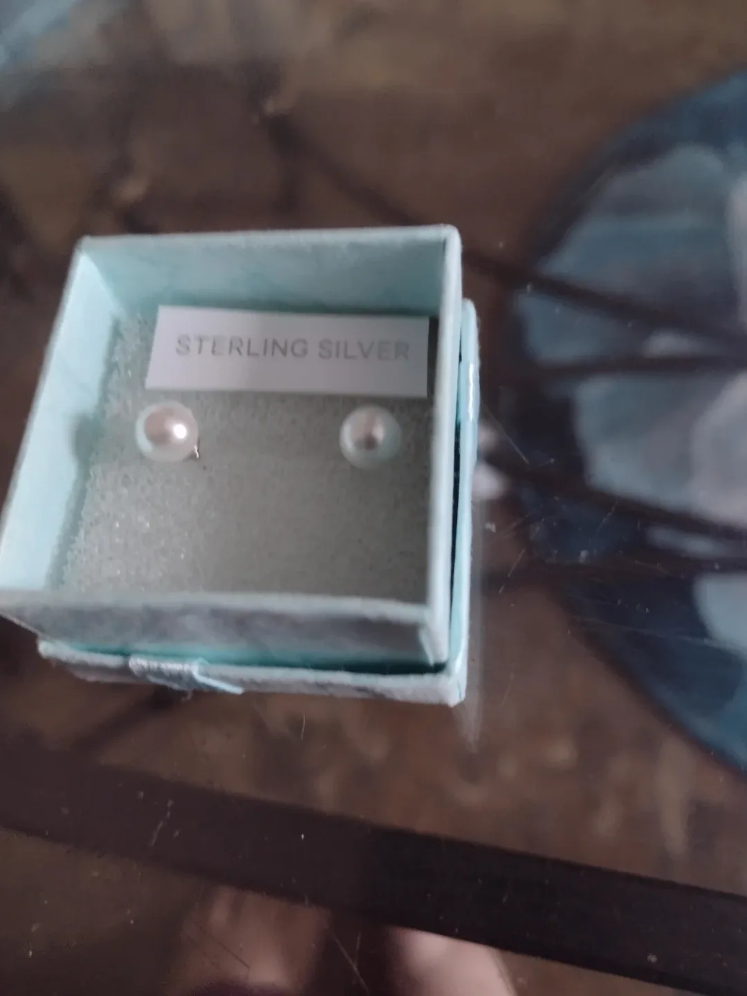 Sterling Silver Pearl Stud Earrings