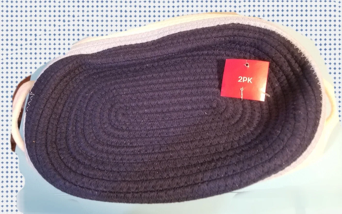 NEW Huntington Home 2pk Coiled Rope Basket image indicator(6)