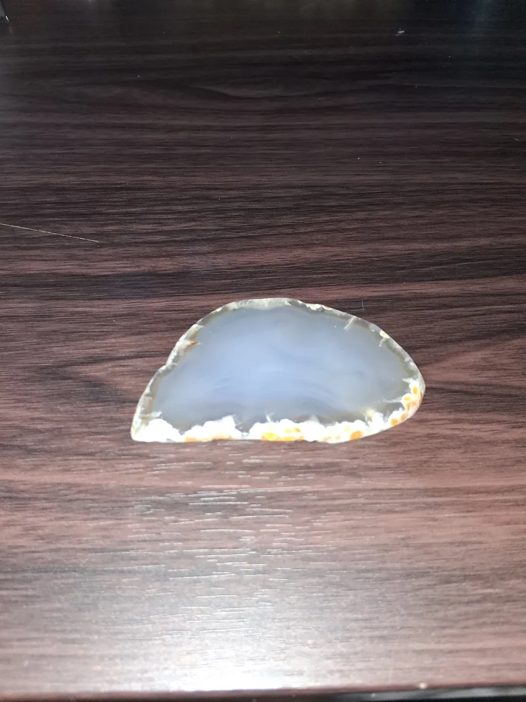 Blue Chalcedony Agate Slice 3 Inches by 2 Inches