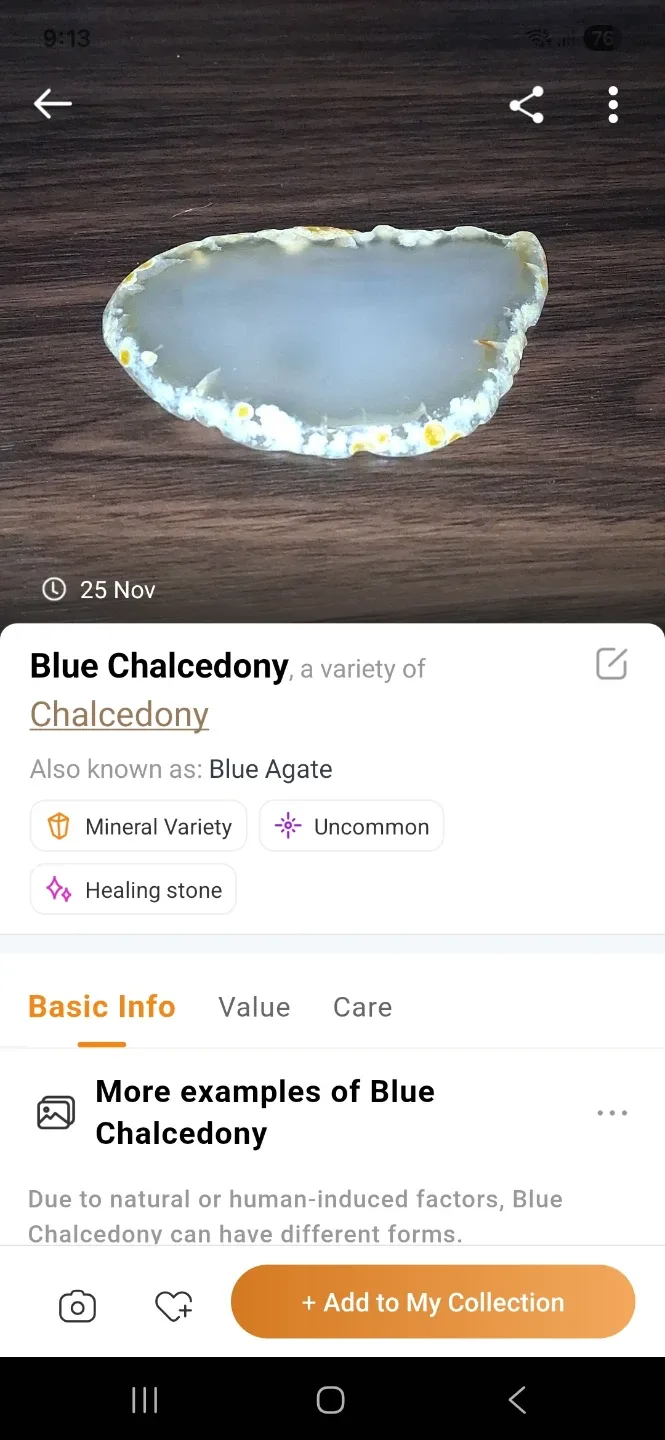 Blue Chalcedony Agate Slice 3 Inches by 2 Inches image indicator(3)