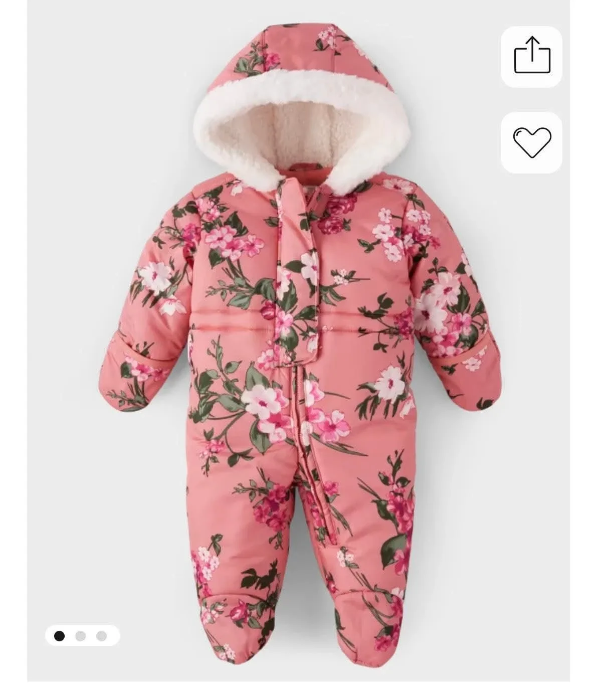 Infant girl snowsuit 9-12 months image indicator(3)