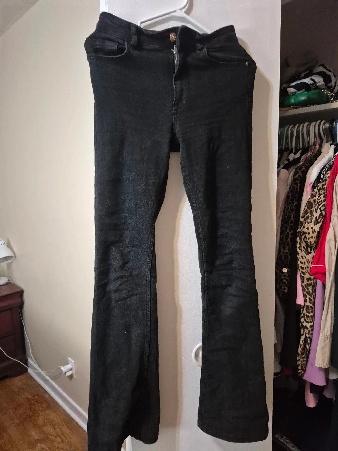Zara Black Flare Jeans - Size USA 2 thumbnail