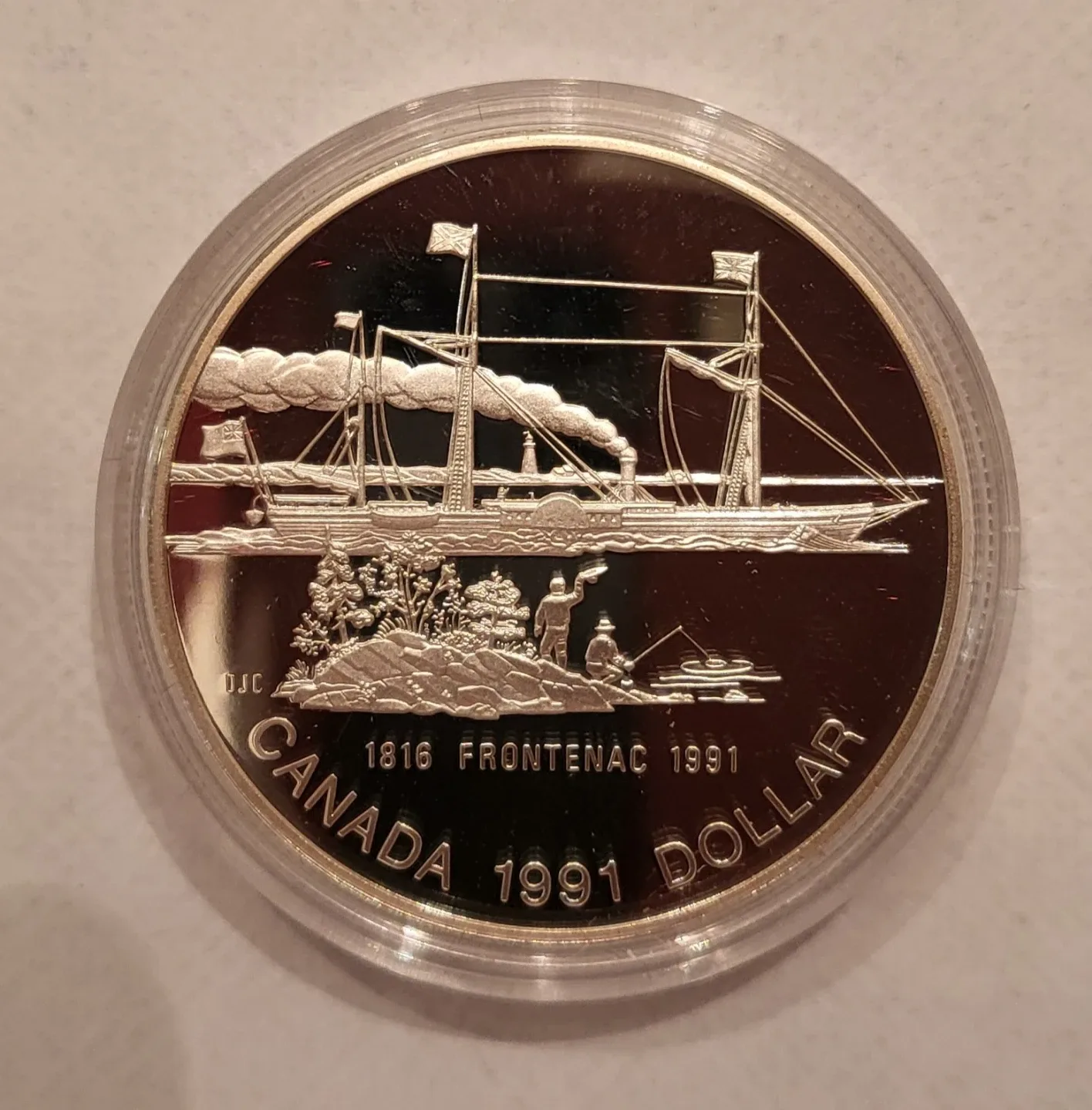1991 Canada Silver Dollar Proof - 1816 Frontenac thumbnail