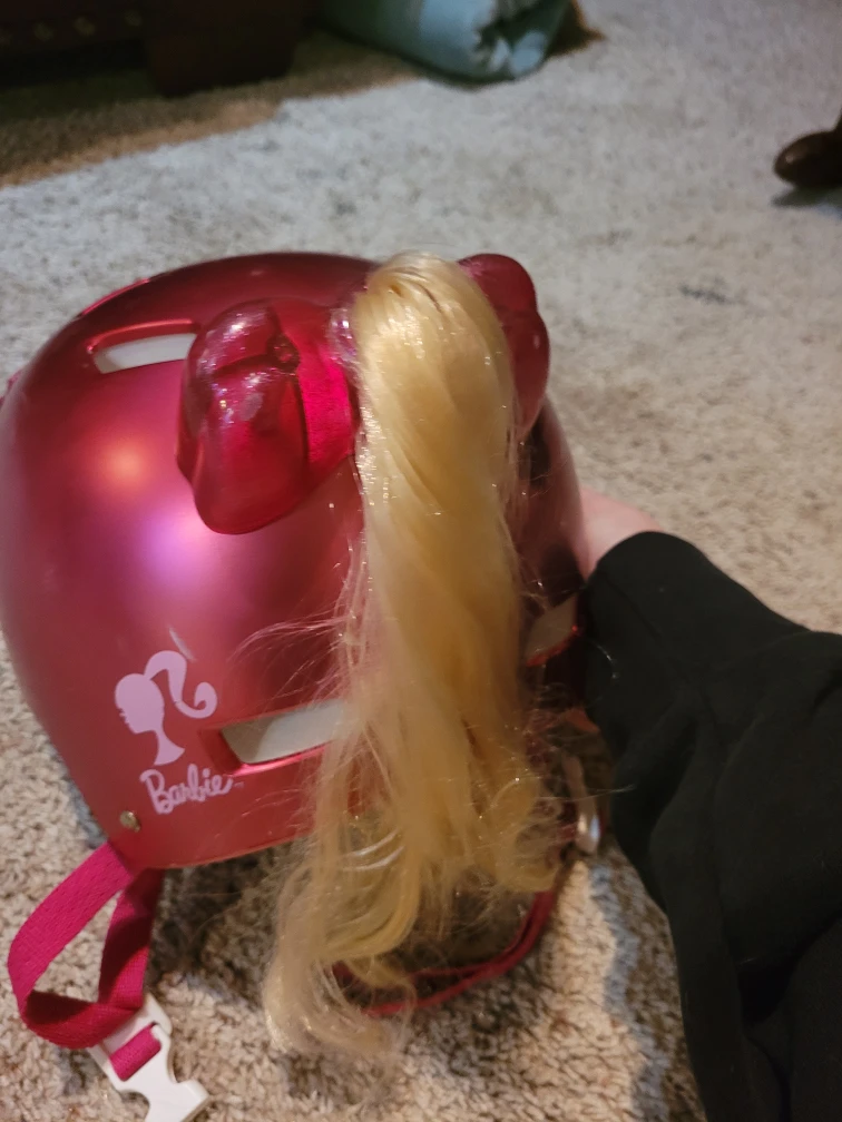 Pink Barbie Bike Helmet - photo 4