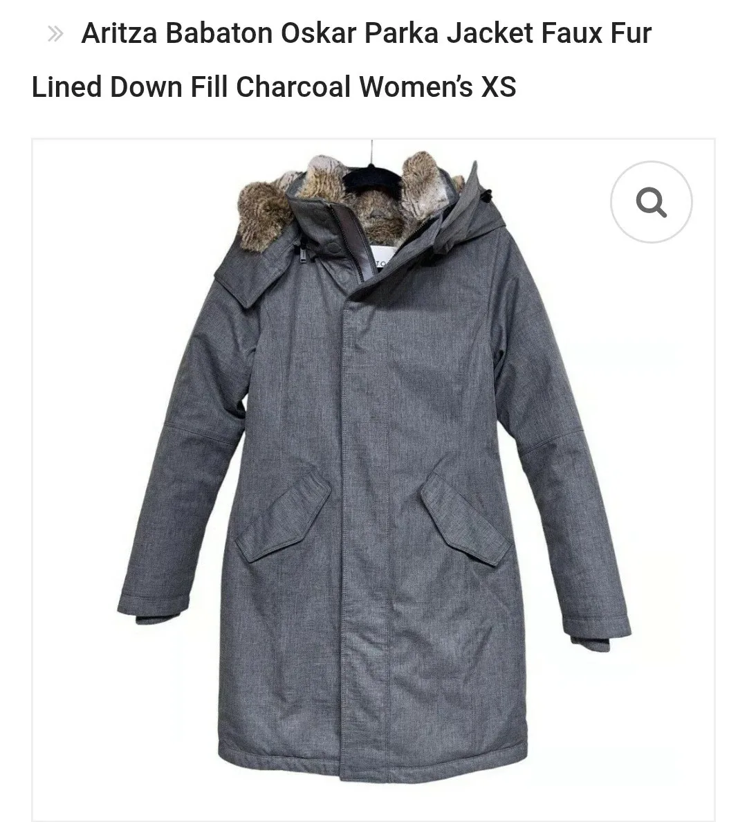 Babaton Oskar Parka - Charcoal - Size M image indicator(3)