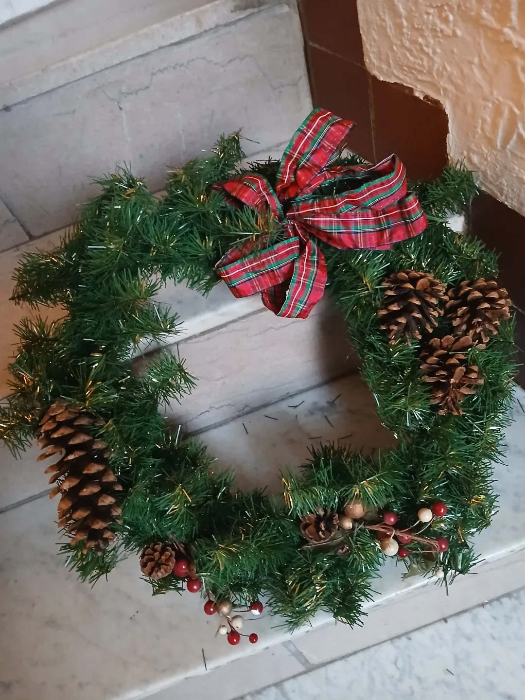 🥕 Christmas door wreath 16" free thumbnail