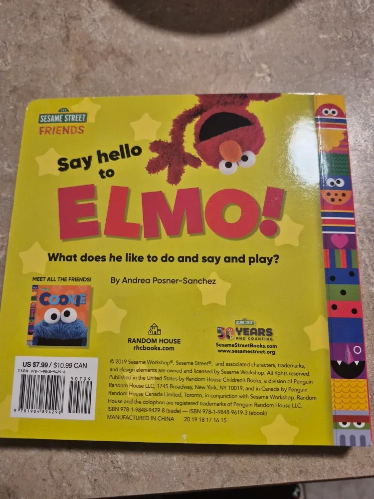 Brand New Sesame Street 'Say Hello to Elmo!' Book image indicator(2)
