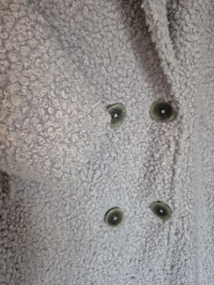 Missguided Grey Teddy Coat - Size 8 - photo 2