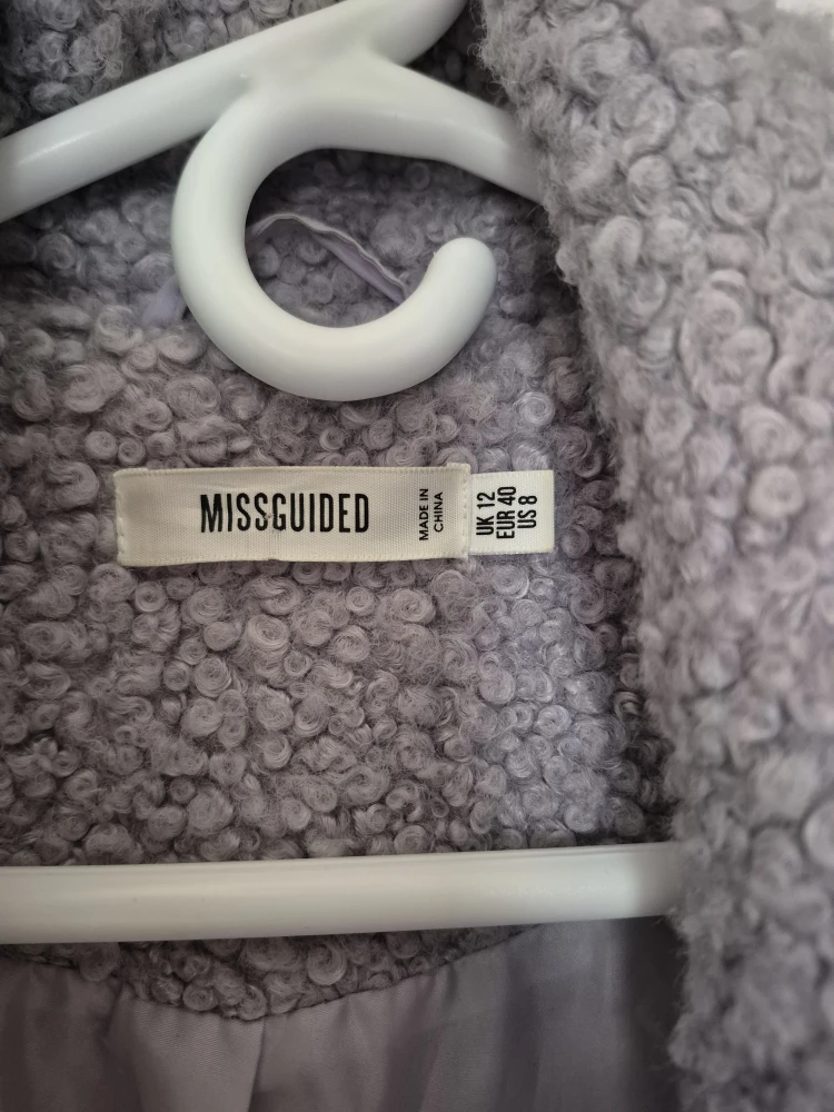 Missguided Grey Teddy Coat - Size 8 - photo 3