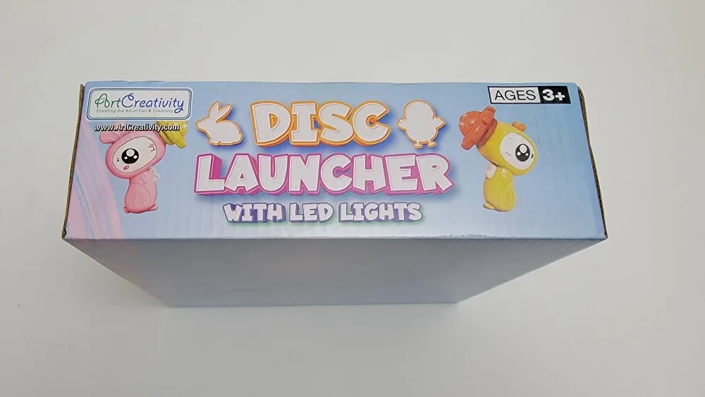 LED Disc Launcher Set 2 Launchers 6 Discs + 2 LED Spin Tops image indicator(3)
