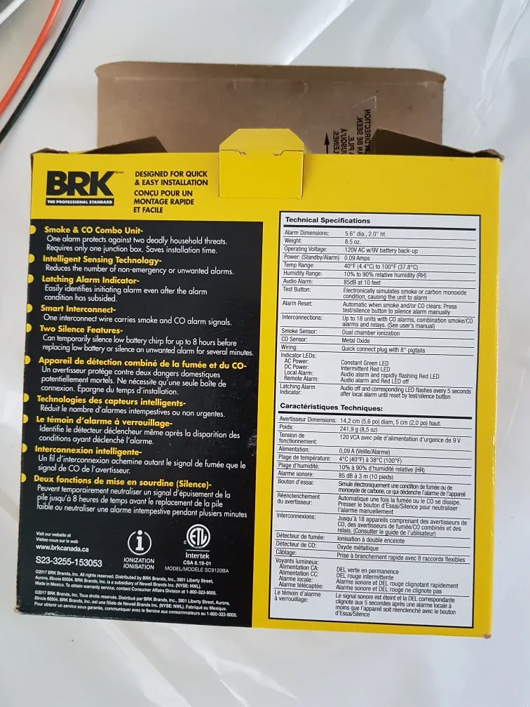 Three New BRK SC9120BA Smoke & Carbon Monoxide Alarm image indicator(4)