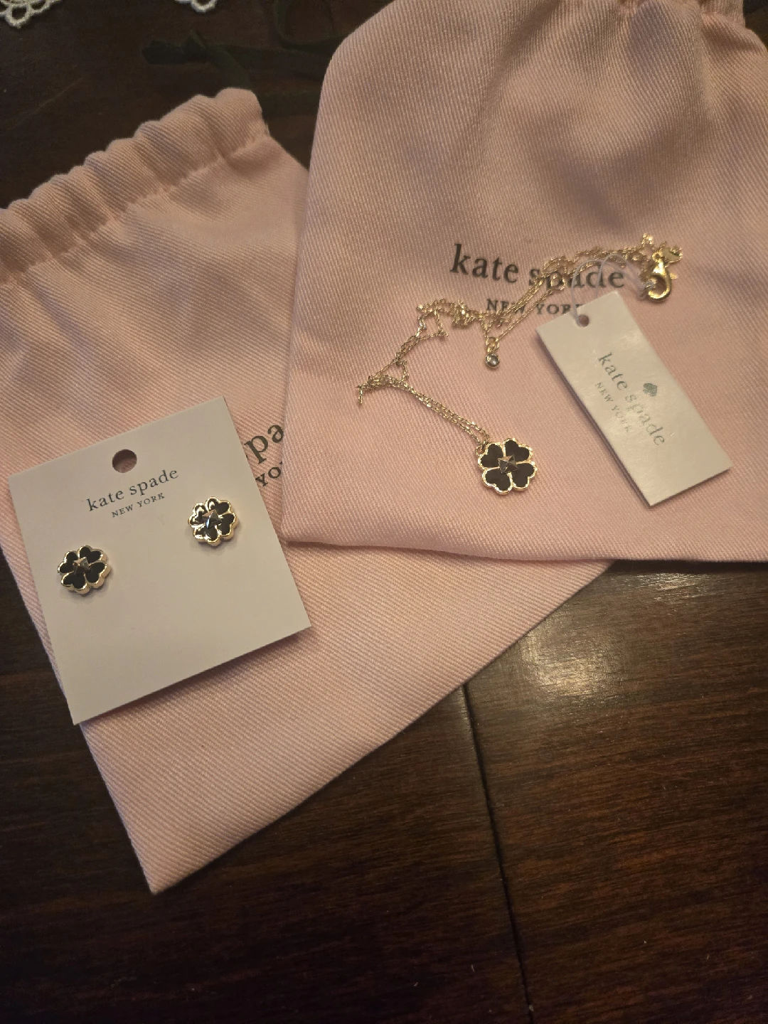 Kate Spade Stud Earrings & Necklace Set