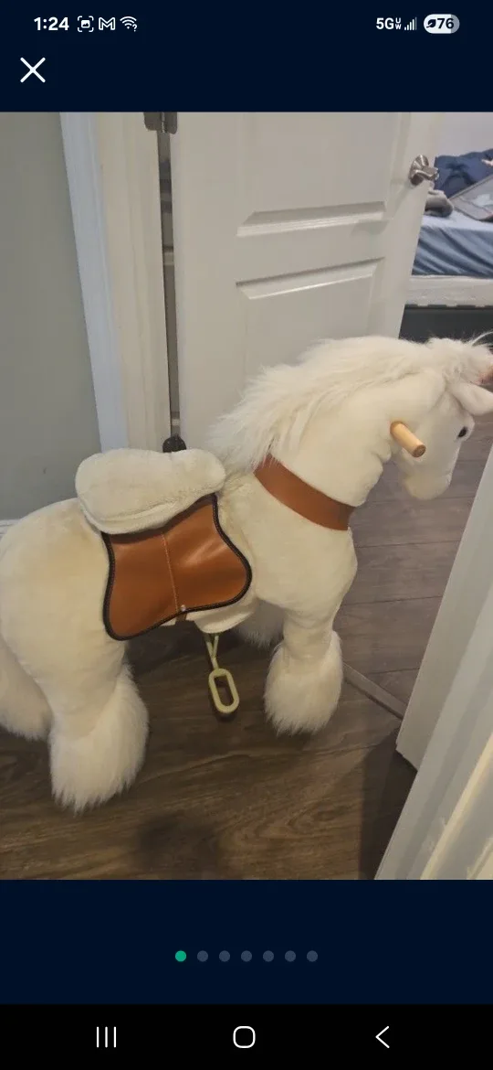 Officially Pony Cycle Unicorn Plush Ride-On Toy image indicator(5)