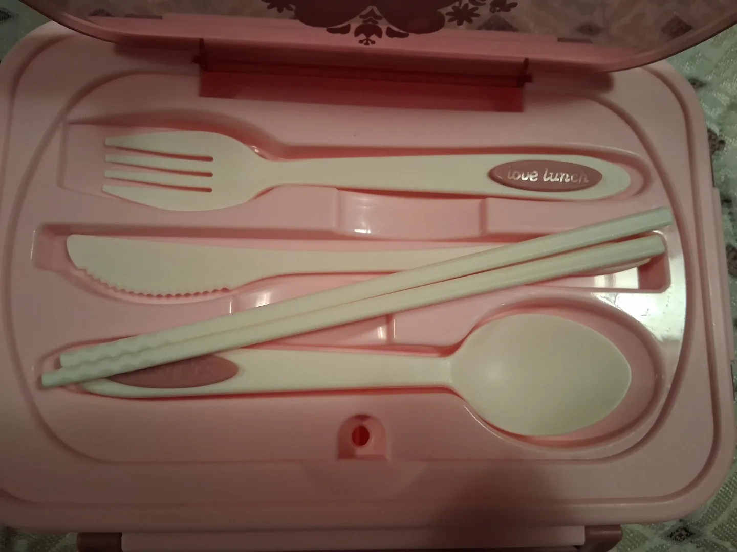 Frozen Kids Pink Lunch Box with Utensils image indicator(4)