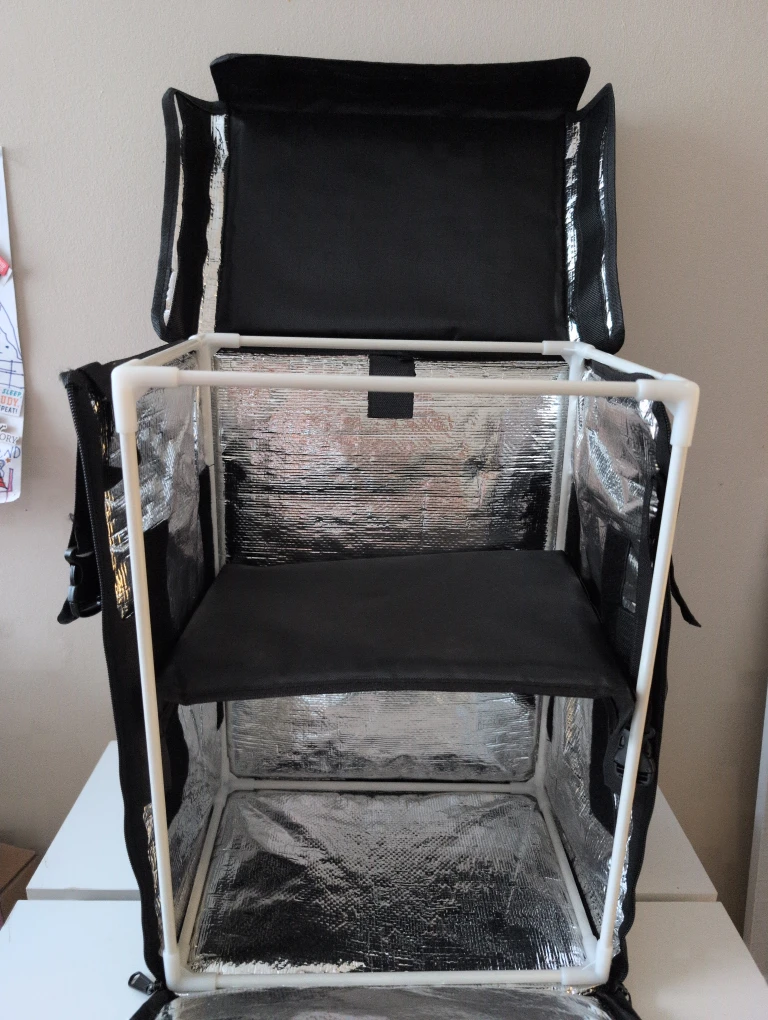 Food Delivery Backpack - Insulated zipper sides, velcro top - photo 5