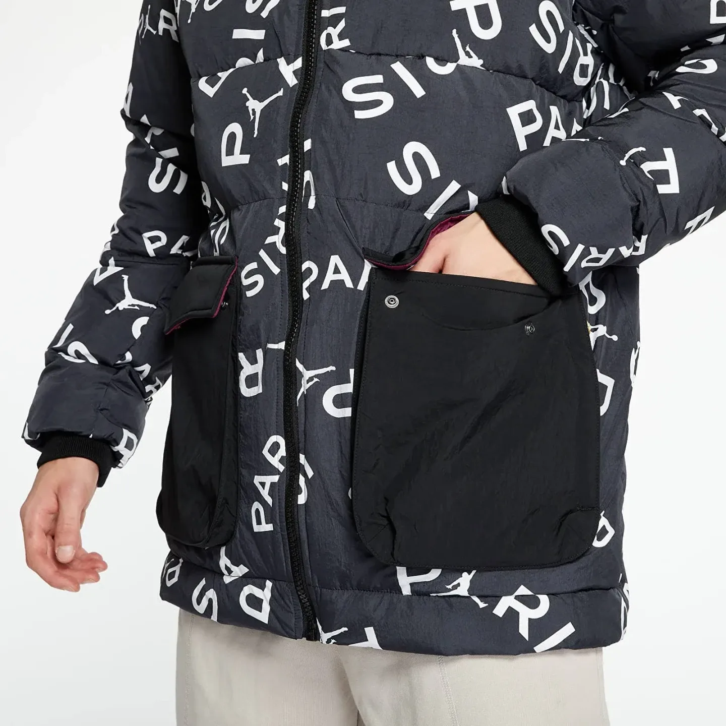 Nike Jordan x PSG Puffer Jacket Black image indicator(4)