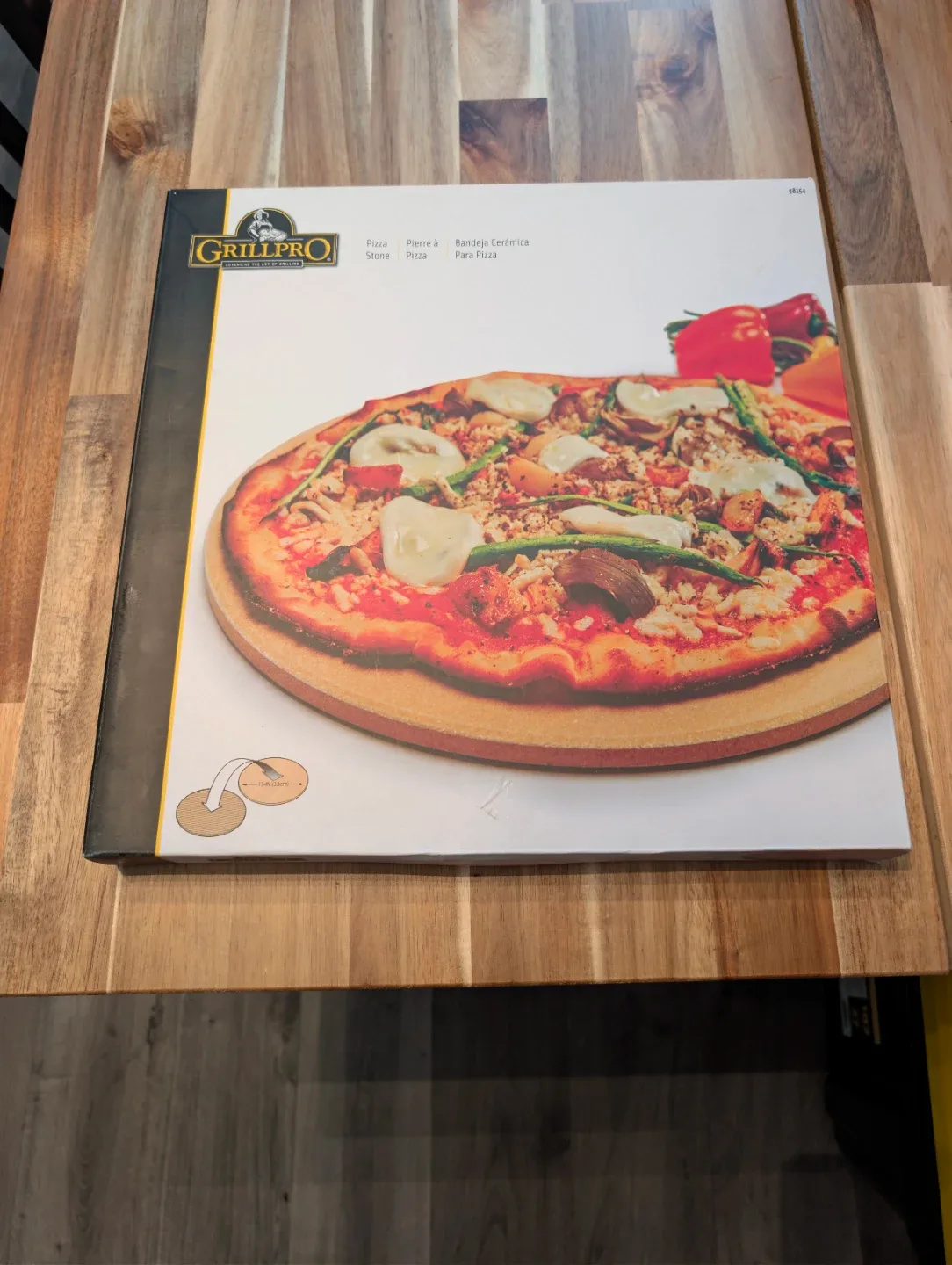 GrillPro Ceramic 13" Pizza Stone - New in Box!