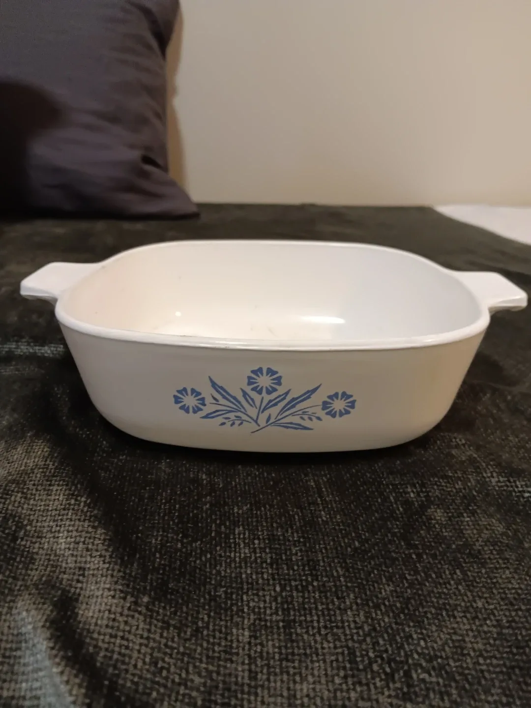 Corning Ware Casserole Dish Blue Floral