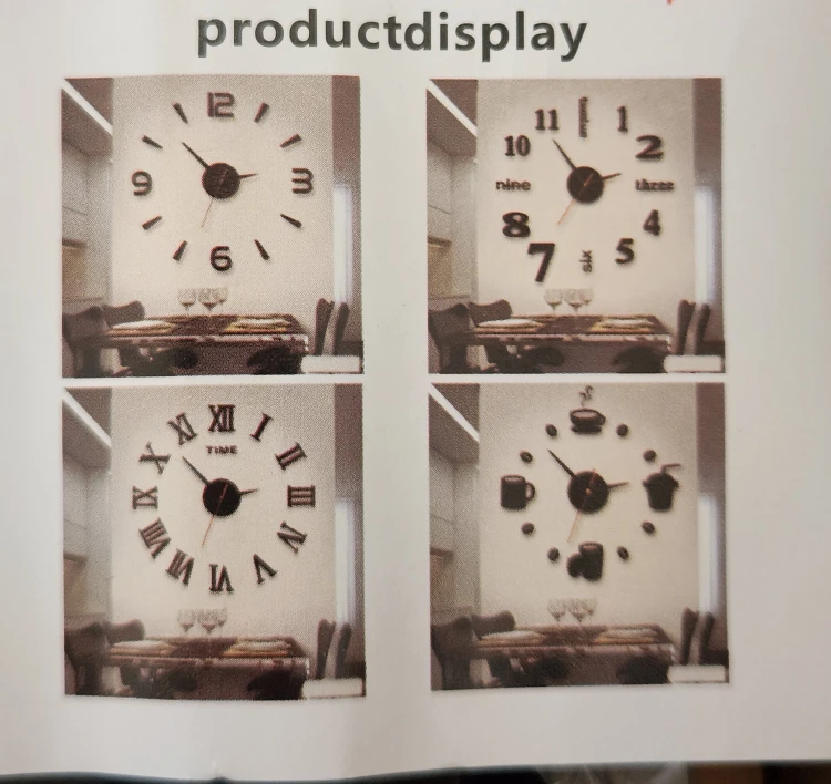 DIY Large Wall Clock Stick On - New in Box - photo 2