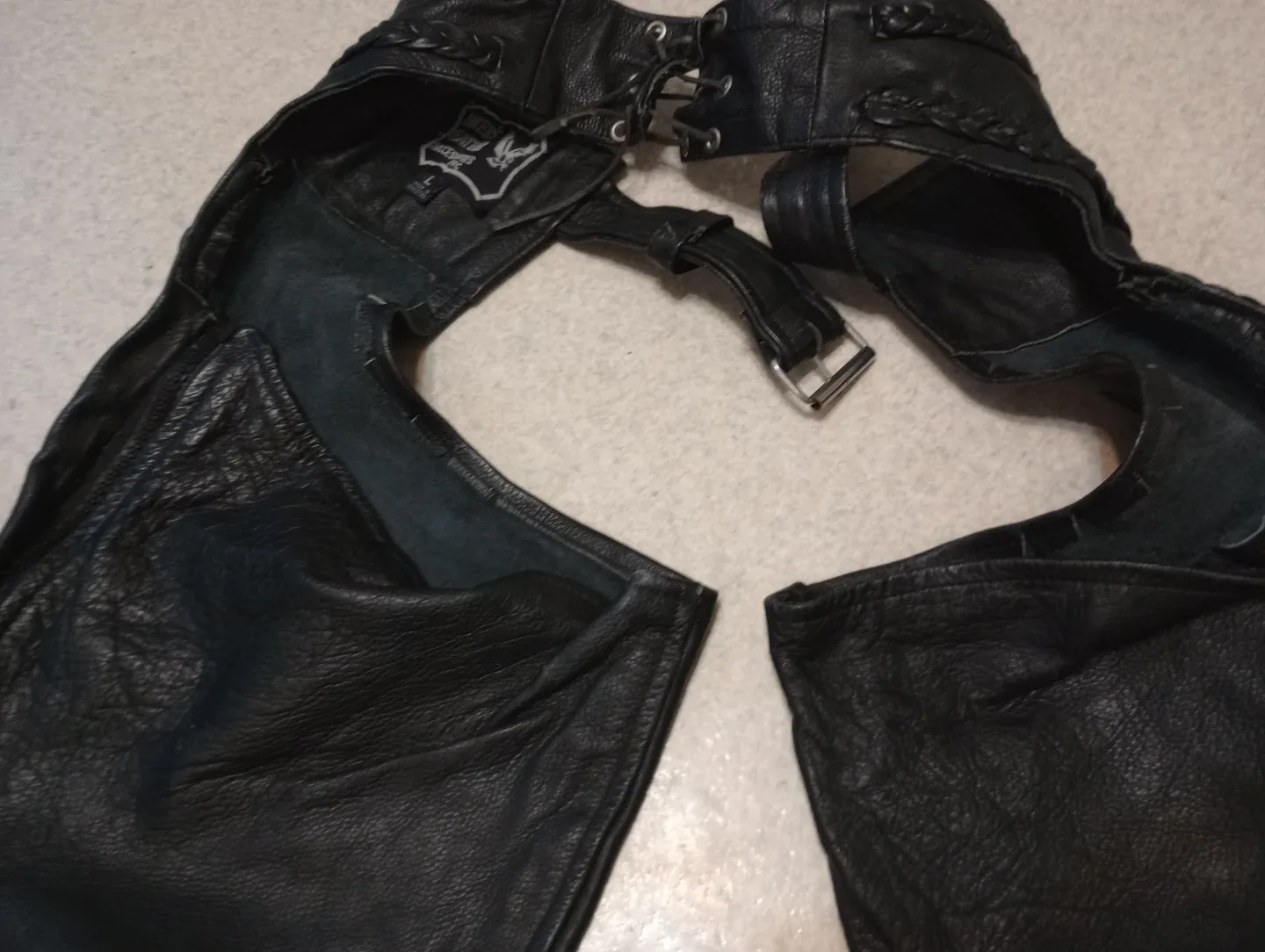 Leather Motorcycle Chaps - Black image indicator(3)