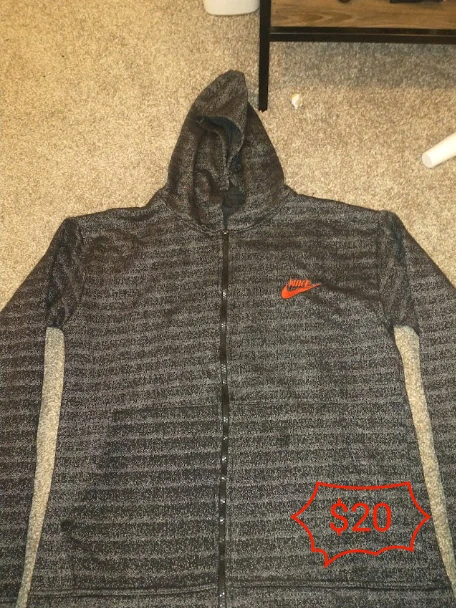 Nike Grey Zip-Up Hoodie