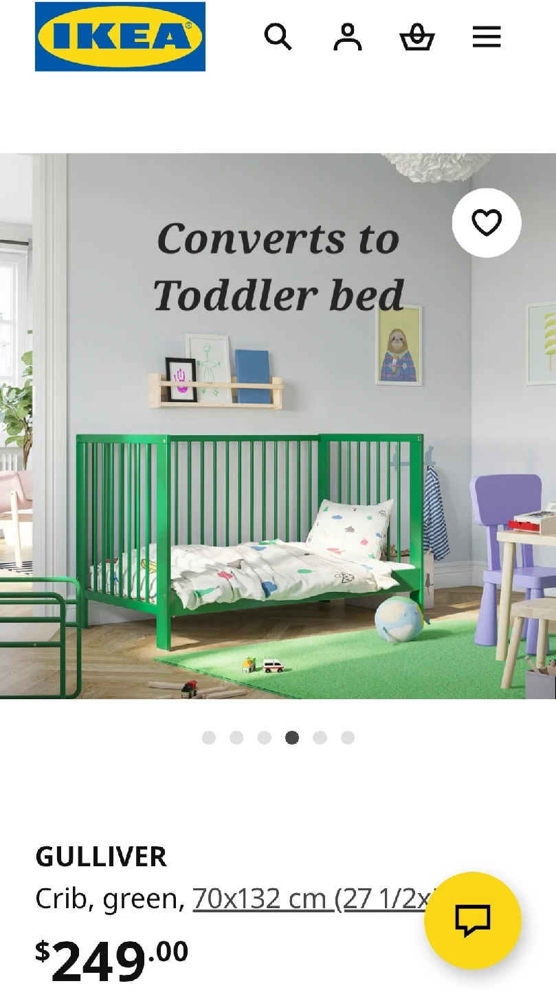 Crib - IKEA Green Crib - photo 5