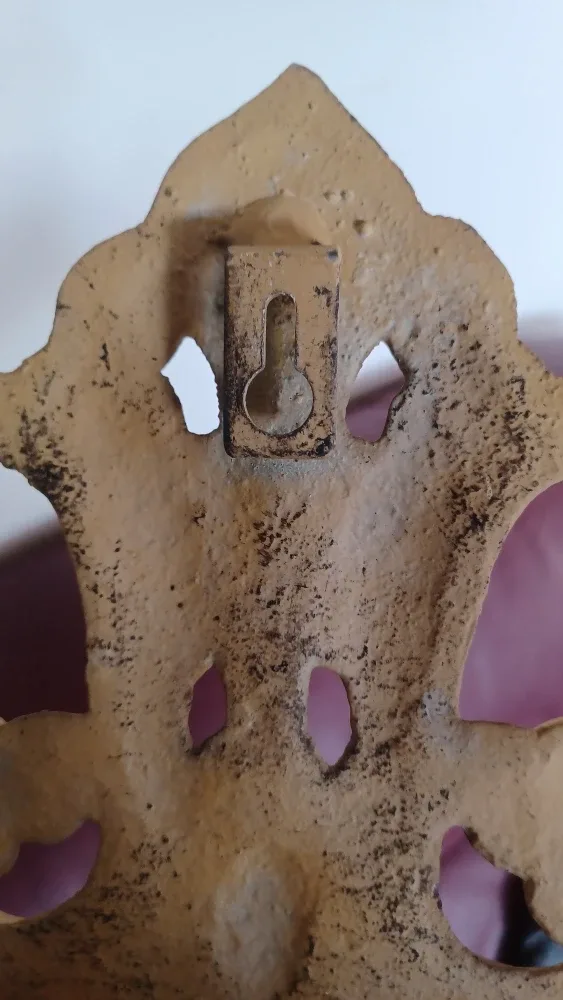 Vintage cast iron metal cross image indicator(4)