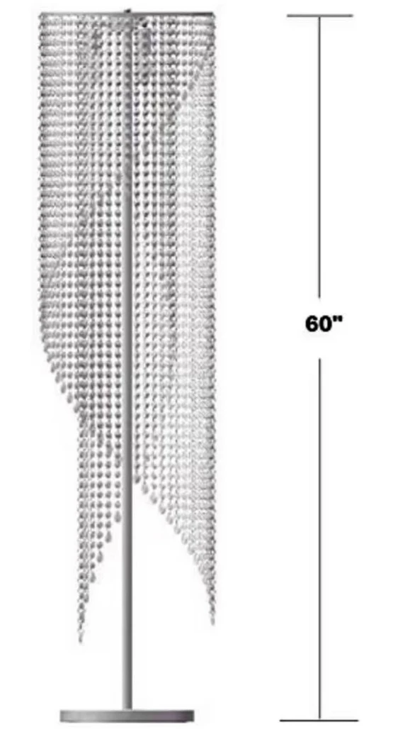 Crystal Raindrop Floor Lamp - 60 Inch - photo 2