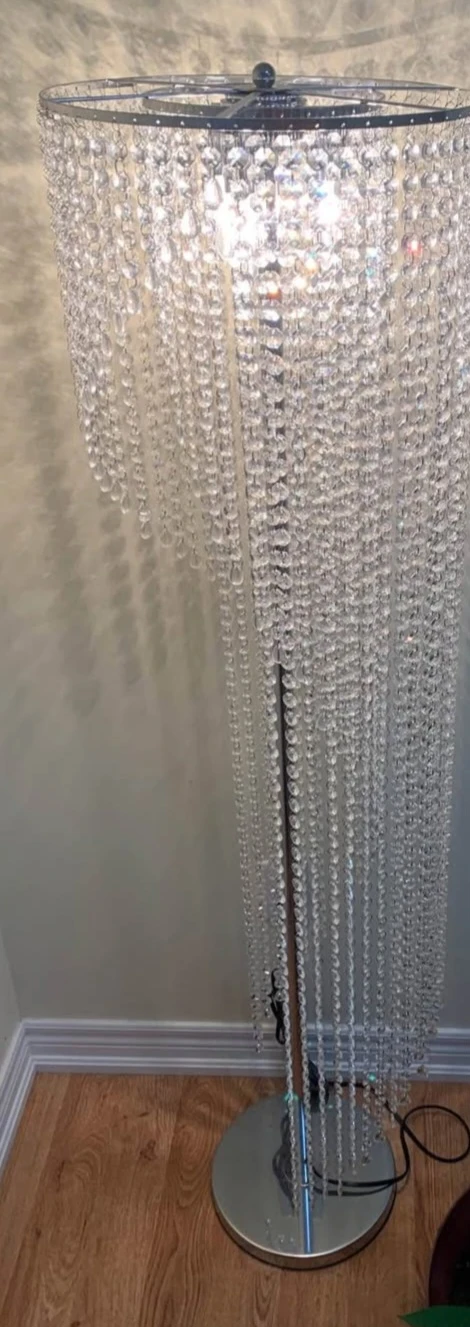 Crystal Raindrop Floor Lamp - 60 Inch - photo 3