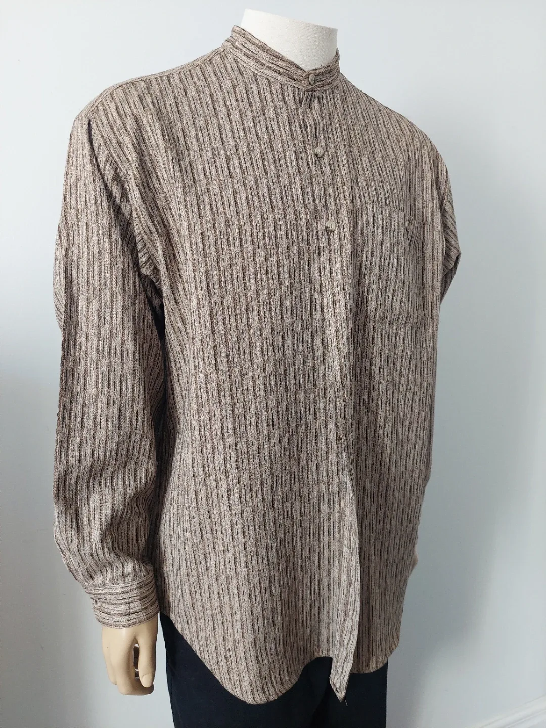 Striped Brown Long Sleeve Shirt image indicator(9)