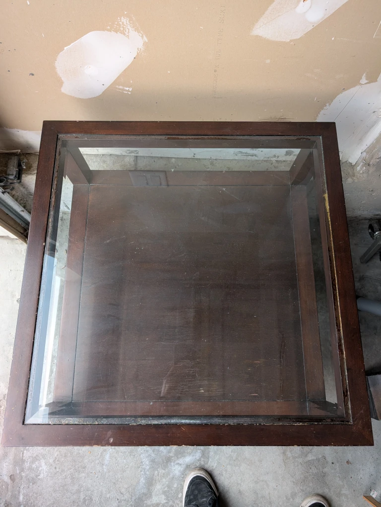Glass Top End Table with Drawer - photo 3