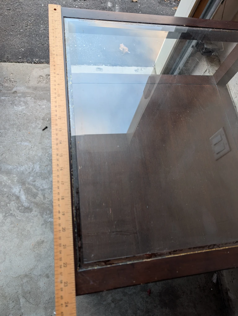 Glass Top End Table with Drawer - photo 4