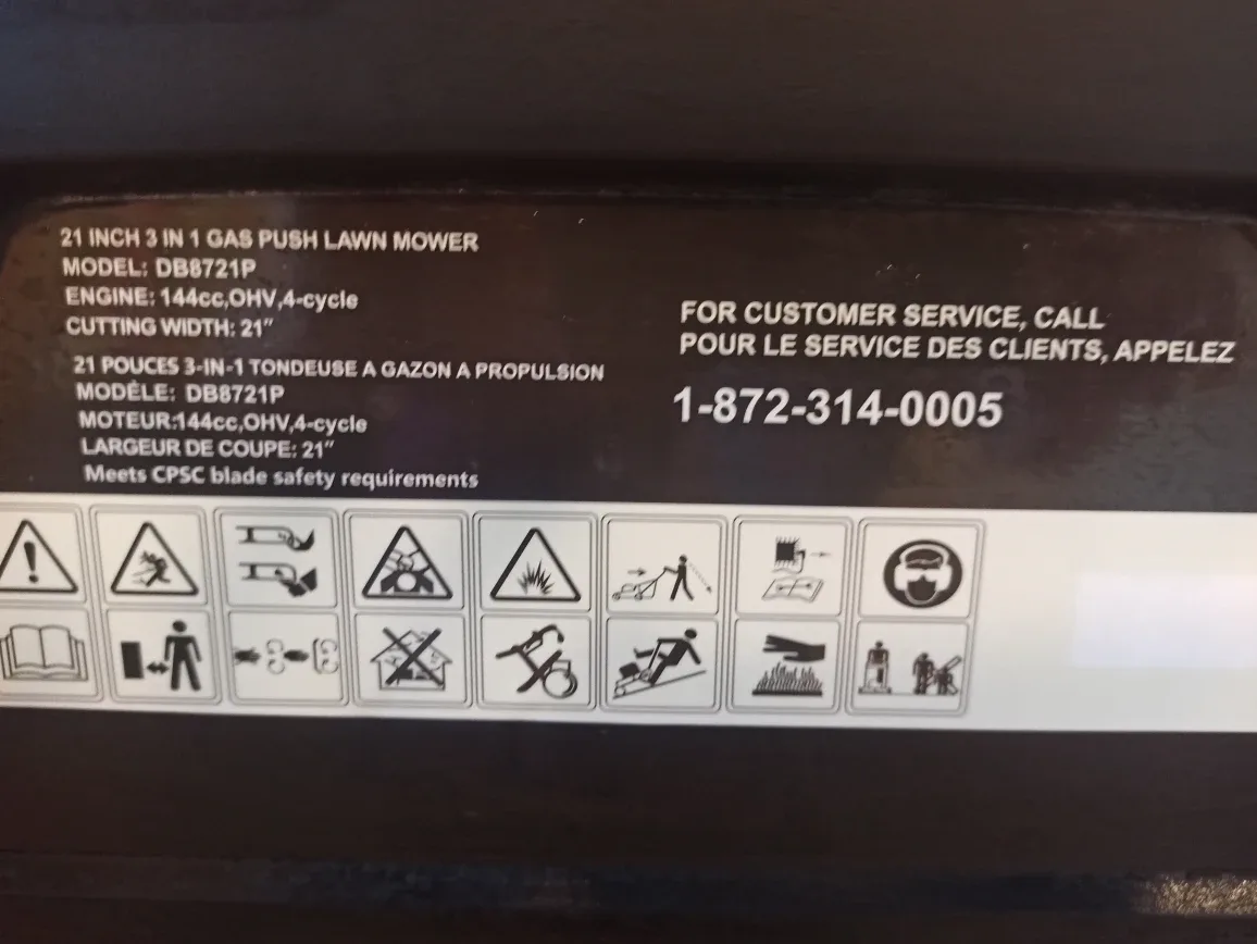 PowerSmart DB8721P 21-Inch 3-in-1 Gas Push Lawn Mower image indicator(4)