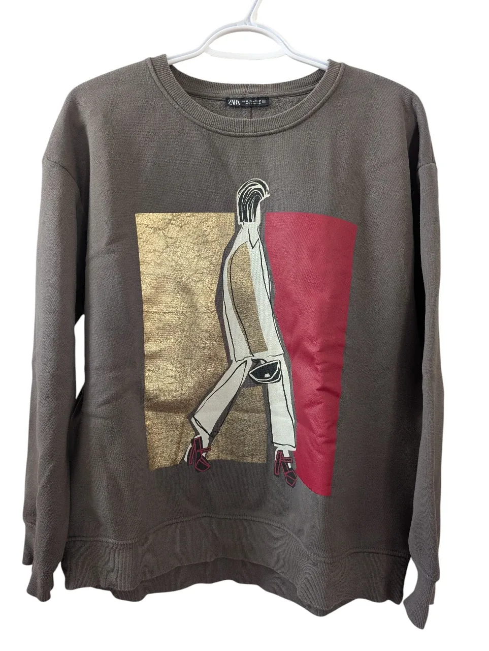 Zara Fleece lined sweater- size medium