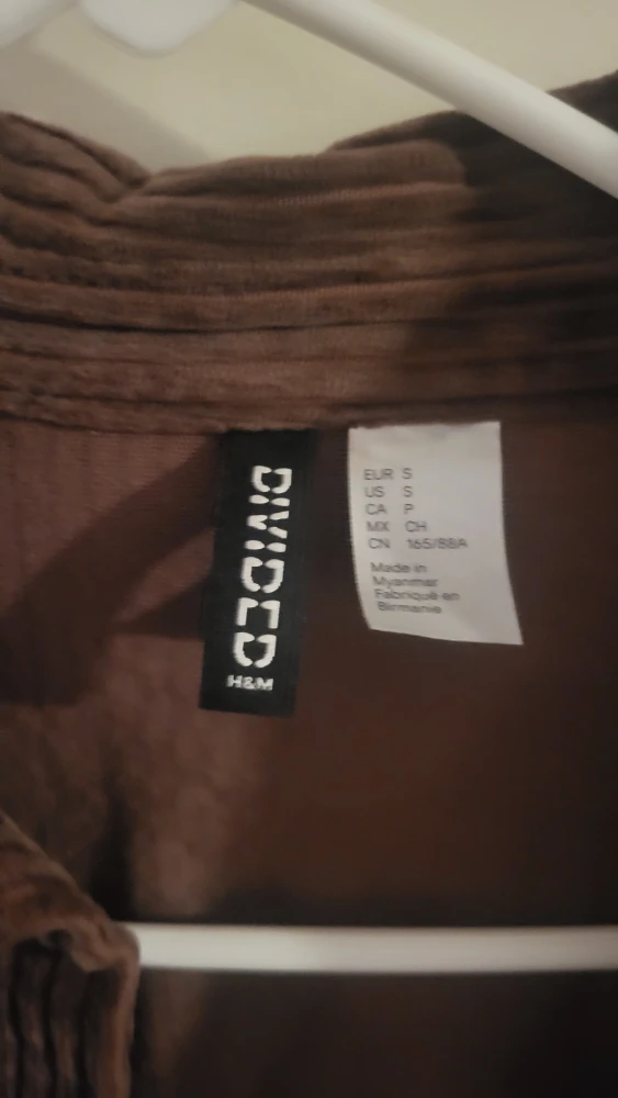 H&M Divided Brown Corduroy Shirt - Size S - photo 3