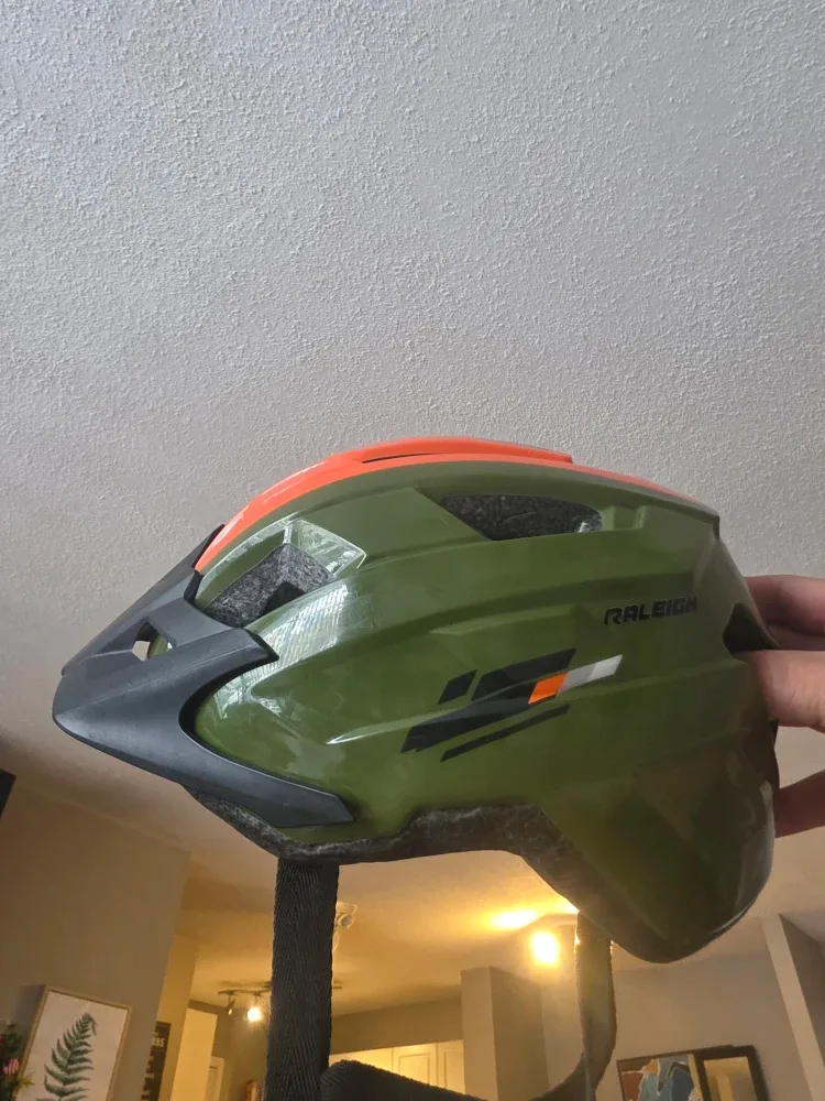 Raleigh Bike Helmet - Orange & Green